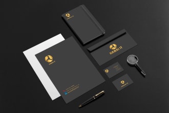 design visiting card stationery kit and brand identity