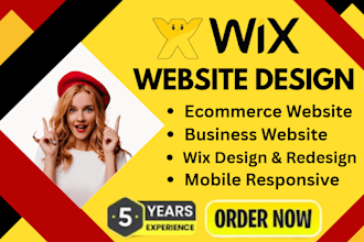 create, design, or redesign a professional wix website and online store