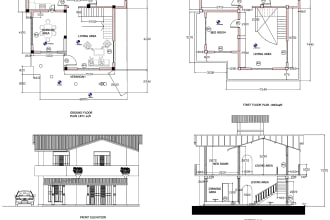 draft 2d architectural and mechanical drawings