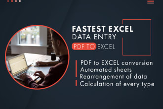 do fastest excel data entry, PDF to excel