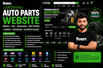design auto parts website in wordpress
