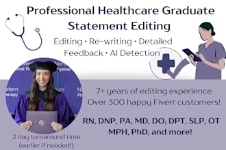 edit your healthcare graduate school personal statement