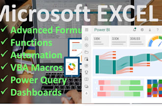 be your microsoft excel, dashboard, vba, power bi expert