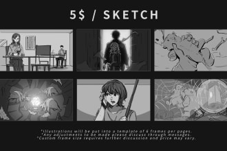draw storyboard for animations, films, commercials