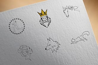 design single line art logo