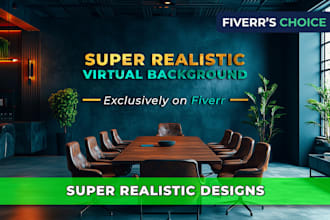 design realistic virtual background in 2 hours