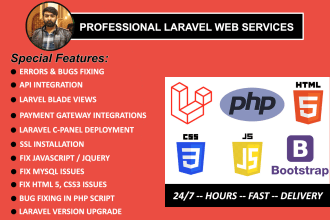 install develop, fix, amend php, laravel application, script