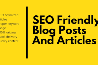 write high quality articles and blog posts for you