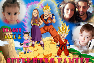 create dragon ball z cartoon caricature for you