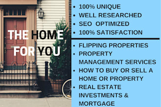 write your blog articles on real estate and realtors