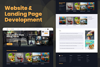 develop website and landing page