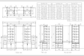 do your cabinet design and details with cutting list