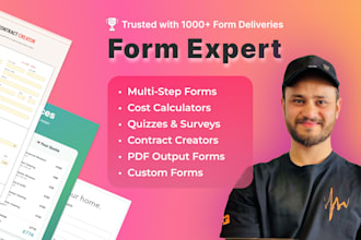 create any type of custom form for wordpress website