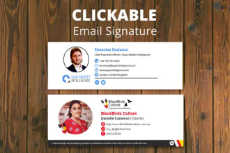 make editable and clickable email signature