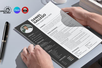 make professional CV, cover letter resume design using canva