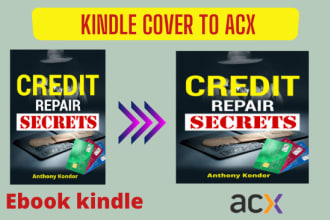 convert fix or resize ebook cover to acx or audible audiobook cover design