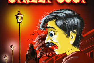 draw book covers realistic or abstract