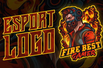do professional gaming logo design and unique mascots for esports