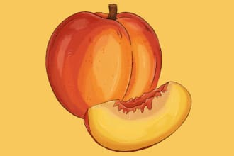 make a realistic food illustration in my style