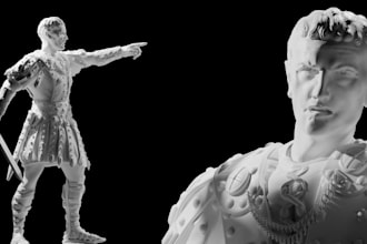 do 3d modeling or sculpting of your model for 3d printing