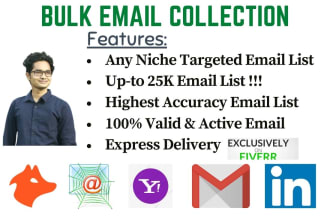 collect niche targeted bulk email list for email marketing