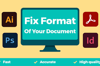 fix format of word, indesign, illustrator file