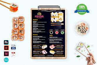 design modern restaurant menu and food menu