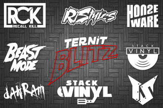 design typographic,music,and producer logo
