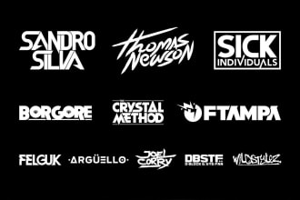 designs music ,dj and typography logo