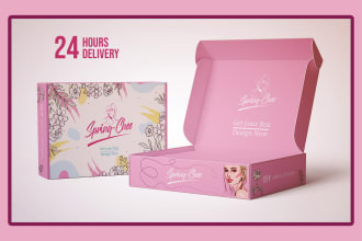 do packaging box design, subscription box, mailer box with 3d mockup