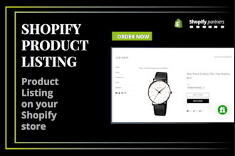 product listing on shopify or shopify product listing