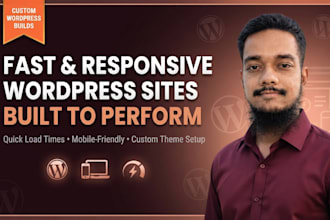 develop fast and responsive wordpress website