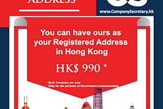 provide registered address of hk company