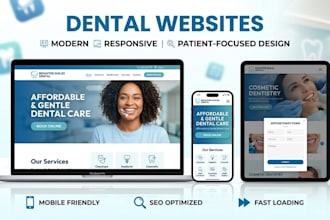 design dental clinic website with online appointment booking