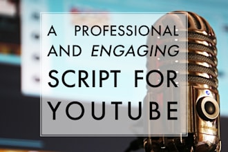 write you an engaging script for youtube