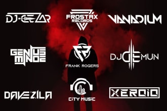design custom dj, music, band, rap, and brand logo