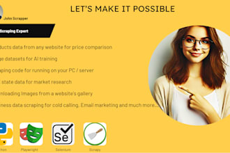do web scraping, data scraping, data mining from any website