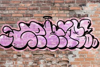 draw original graffiti throw up for you
