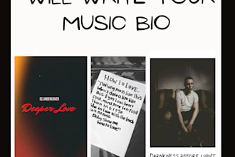 write your music artist bio