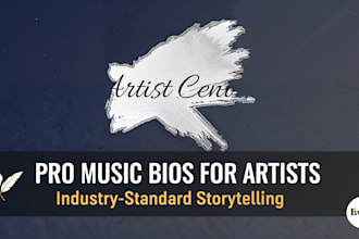 write your music artist bio