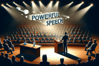 write event speeches, professional speech, wedding speech, and business speech