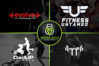 do modern gym sports and fitness logo design