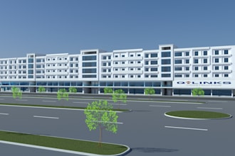 design and render 3d exterior for building