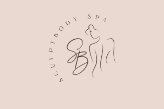 do premade luxury sculpt body logo, line body silhouette