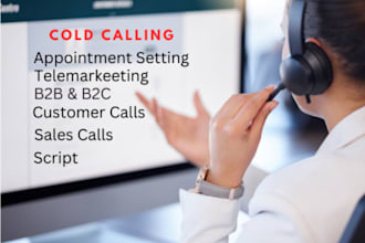 do b2b b2c cold calling and will set appointments