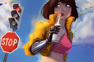 illustrate your characters in digital