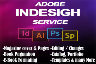 do any indesign project ex catalog, portfolio, magazine, etc