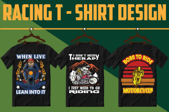 create awesome motorcycle racing t shirt design