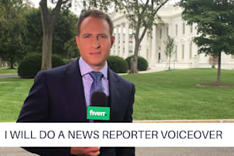 do a news reporter voiceover