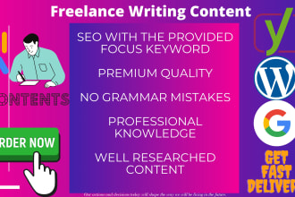 be your ghostwriter freelance writer for SEO content article